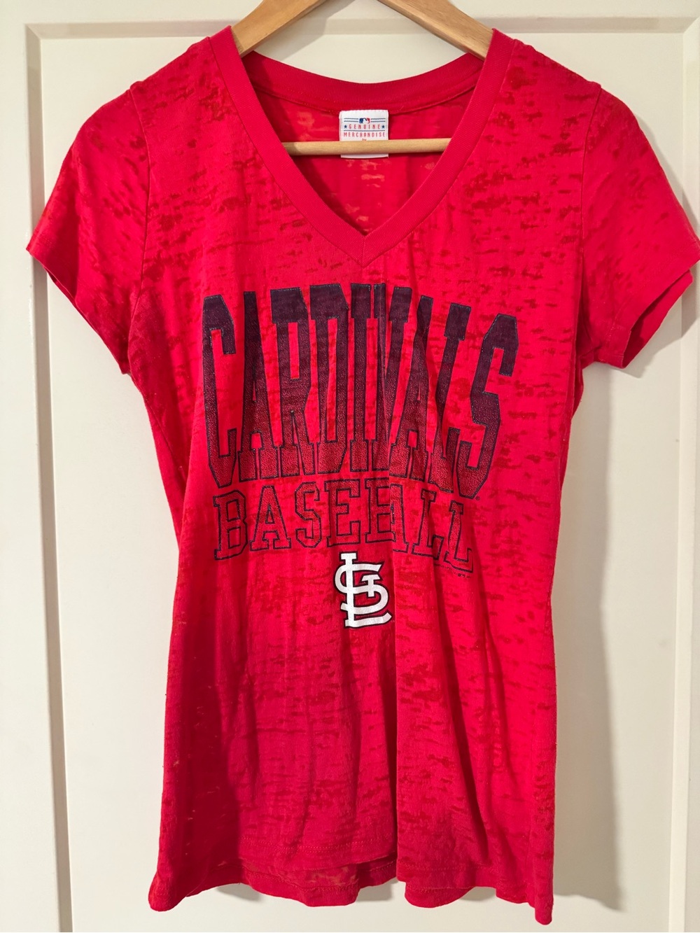 St. Louis Cardinals Red Baseball Tee with Team Logo
